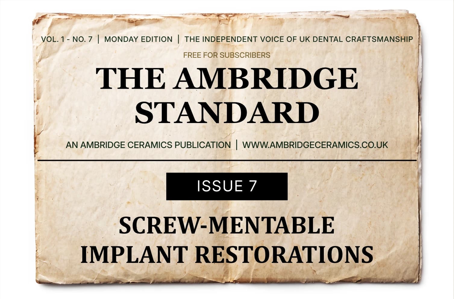 Screw‑mentable Implant Restorations